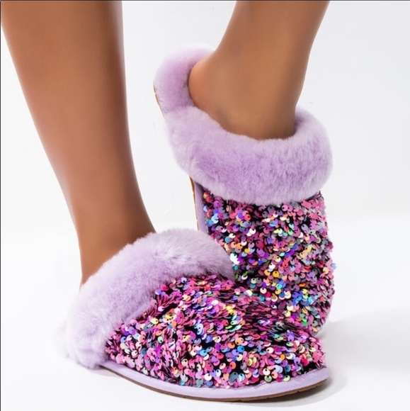 UGG Lilac Frst Scuffette II Stellar Sequin Slipper - Picture 2 of 12